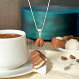 Lucky Coffee Bean Charm Necklace