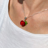 Raspberry Charm Necklace