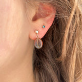Lucky Coffee Bean Stud Earrings