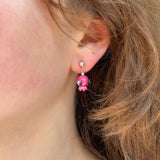 Pink Octopus Stud Earrings