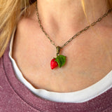 Wild Strawberry Charm Necklace