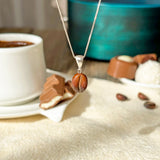 Lucky Coffee Bean Charm Necklace