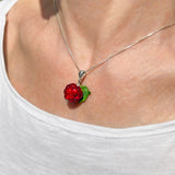 Raspberry Charm Necklace