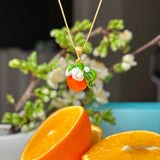 Lucky Orange Charm Necklace