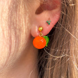 Lucky Orange Stud Earrings