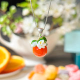 Lucky Orange Charm Necklace
