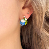 Blueberry Blossom Stud Earrings