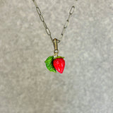 Wild Strawberry Charm Necklace