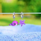 Whale & Starfish Earrings