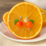 Lucky Orange Stud Earrings