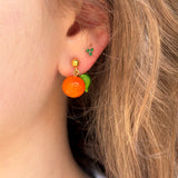 Lucky Orange Stud Earrings