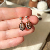 Lucky Coffee Bean Stud Earrings