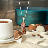 Lucky Coffee Bean Charm Necklace