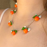 Lucky Orange Blossom Necklace