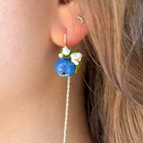 Lucky Blueberry Blossom Dangle Earrings