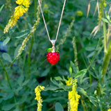 Raspberry Charm Necklace