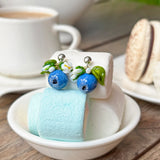 Blueberry Blossom Stud Earrings