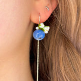 Lucky Blueberry Blossom Dangle Earrings