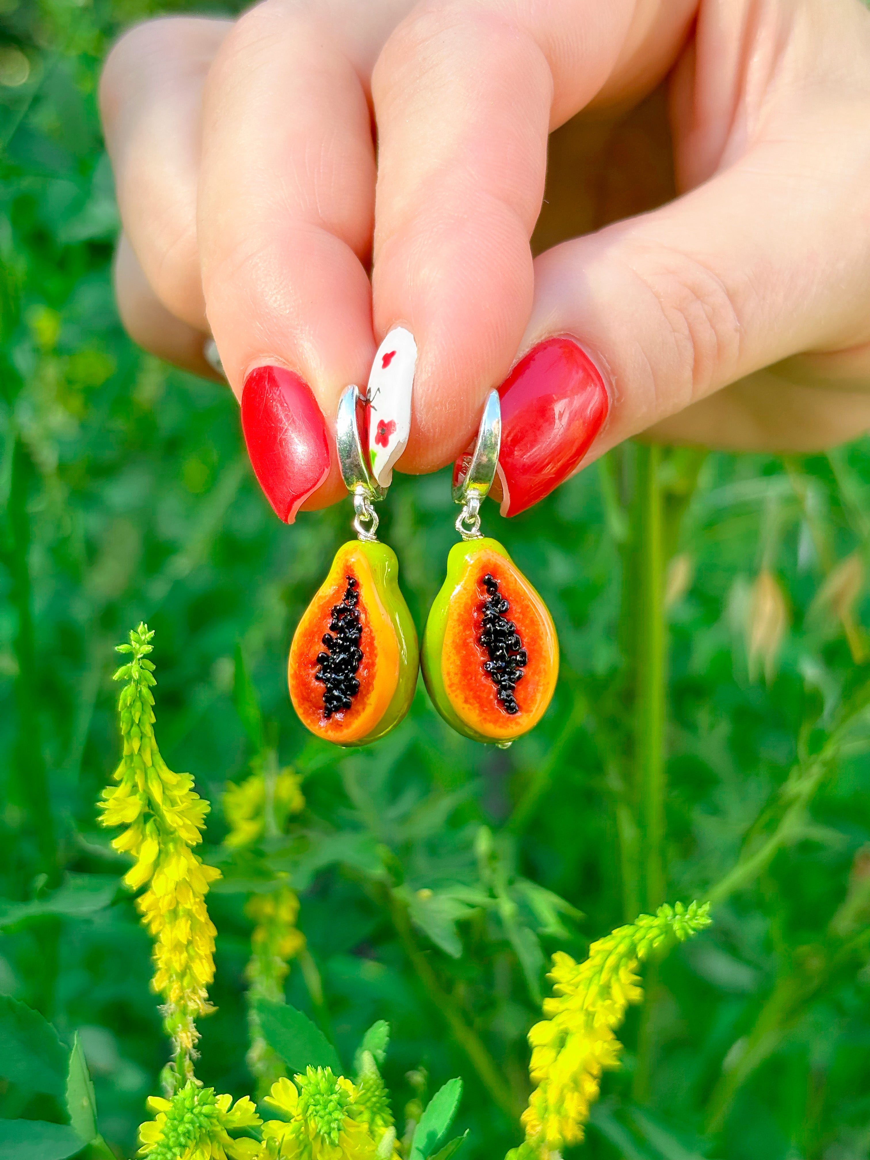 Lucky Papaya Earrings - Main Image
