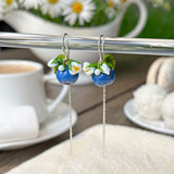 Lucky Blueberry Blossom Dangle Earrings