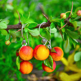 Peach Earrings, Fruit Jewelry, Cute Earrings, Nature earrings, Earrings For Women, Valentine's Day Gift, Mother Gifts, Gift For Her