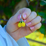 Murano Glass Lemon Earrings, Cute Earrings, Lampwork, Gift For Girlfriend, Gift For Daughter, Gift For Sister, Gifts For Her