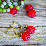 Raspberry Earrings