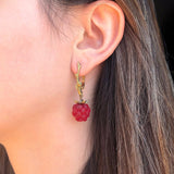 Raspberry Earrings