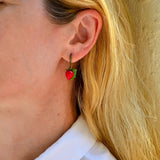 Strawberry Earrings, Berry Earrings, Small Earrings, Cute Strawberry Earrings