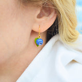 Blueberries Earrings, Artisan Earrings, Murano Glass