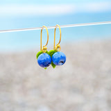 Blueberries Earrings, Artisan Earrings, Murano Glass