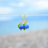 Blueberries Earrings, Artisan Earrings, Murano Glass