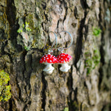 Mushroom Earrings, Autumn Earrings, Forestcore Earrings, Murano Glass