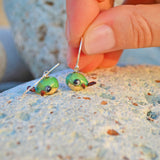 Whale Earrings, Murano Glass, Gift for Sea Lovers