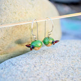 Glass Earrings, Whale Earrings, Ocean Earrings, Lampwork