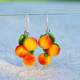 Peaches Earrings, Glass Earrings, Statement Earrings, Murano Glass, Unique Earrings, Lampwork, Gift For Her