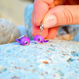 Whale Earrings, Glass Earrings, Cute Earrings, Handcrafted Jewelry