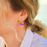 Whale Earrings, Glass Earrings, Cute Earrings, Handcrafted Jewelry