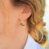 Glass Earrings, Whale Earrings, Ocean Earrings, Lampwork