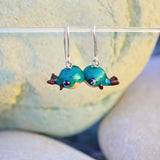 Whale Earrings, Sea Creature, Glass Earrings, Gift For Her