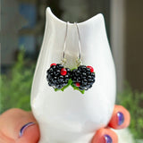 Blackberry Earrings, Berries Earrings, Sweet Earrings