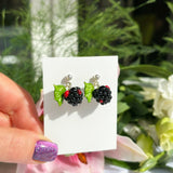 Blackberry Earrings, Berries Earrings, Sweet Earrings