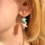 Octopus Earrings, Starfish Earrings, Handmade, Ocean Themed Earrings, Murano Glass, 925 Sterling Silver, Lampwork