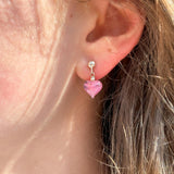Pink Heart Earrings