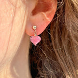 Pink Heart Earrings