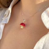 Lucky Mushroom Charm Necklace