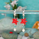 Lucky Red Star Earrings