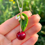 Lucky Cherry Branch Necklace