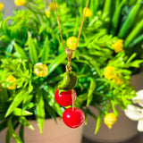 Lucky Cherry Pair Necklace