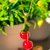 Lucky Cherry Pair Necklace
